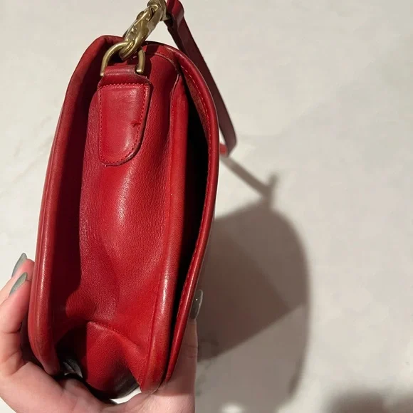 Vintage Coach Red Convertible Clutch #9365 - Picture 12 of 15